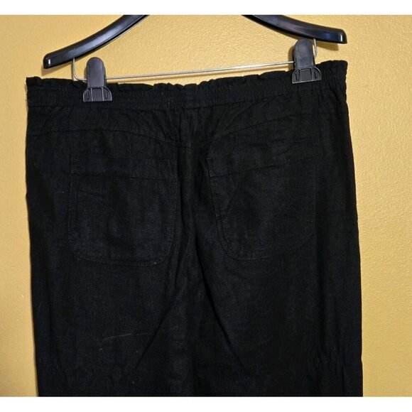 Jolt Womens Wide Leg Rayon Pants Large Black 30W Drawstring Pocket T1720LPES - Picture 3 of 8